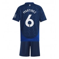 Maglie da calcio Manchester United Lisandro Martinez #6 Seconda Maglia Bambino 2024-25 Manica Corta (+ Pantaloni corti)